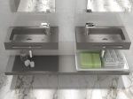 Plan vasque lavabo sur mesure : L 50 à 201 x P 30 à 51 cm, finition lisse mate, 10 couleurs au choix, Anti bactérien, résine Akrytan® teinté dans la masse, Livraison Offerte.